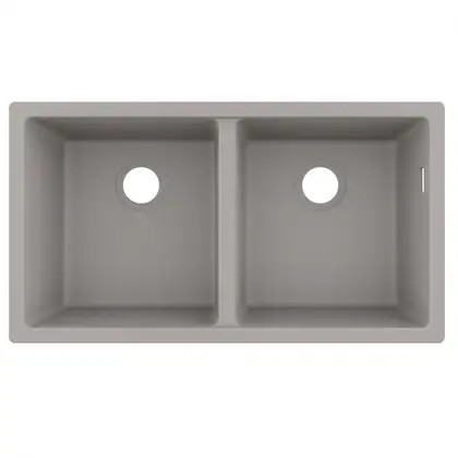 Кухонна мийка Hansgrohe S510-U770 під стільницю 820х450 на дві чаші 370/370, Concretegrey (43434380)