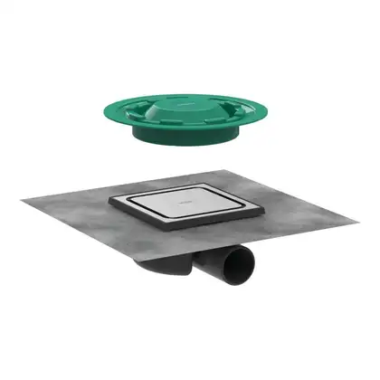 Точковий трап Hansgrohe RainDrain Spot 150x150х68мм 50 Brushed Stainless Steel (56055800)