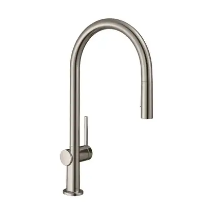 Змішувач для кухні Hansgrohe Talis M54 210 2jet з витяжним виливом, нержавіюча сталь (72800800)