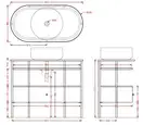 Консоль під умивальник Artceram FLAIR 4.0 h75,5х95x48, чорний матовий (ACA068 17)