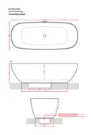 Ванна з штучного каменю Artceram Hoop 170x70 (ACW002 17)