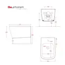 Біде підвісне Artceram A16 36x52, grigio oliva (ASB001 15; 00)