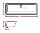 Умивальник вбудовуваний Artceram Gea, 90x33 (GEL002 01; 00)