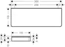 Полка стеклянная Axor Universal 300, chrome (42838000)