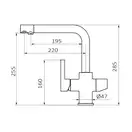 GRB Kitchen Blanco 285 Змішувач, білий матовий (51831511)