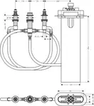 Hansgrohe Finoris Вбуд. частина змішувача для ванни, 4 отв. (13440180)