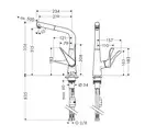 Змішувач для кухні Hansgrohe Metris M71 320 1jet з витяжним зливом, хром (14821000)