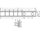 Термостат прихованого монтажу Hansgrohe RainSelect на 4 споживача, Brushed Black (15382340)