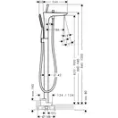 Змішувач для ванни для підлоги Hansgrohe PuraVida, хром (15473000)