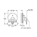 Grohe Essence New Комплект для смесителя ванны, хром (19506LS3)