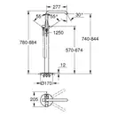 Grohe Essence New Підлоговий змішувач для ванни, хром (23491001)
