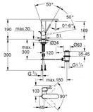 Змішувач для умивальника Grohe plus M-Size, хром (23871003)