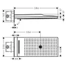 Верхній душ, Hansgrohe Rainmaker Select, 580х260 3jet, Чорний / Хром (24001600)