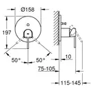 Grohe Plus Внешняя часть смесителя для душа, хром (24060003)