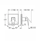 Grohe Eurocube Смеситель скрытого монтажа, хром (24061000)