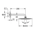 Верхній душ з кронштейном Grohe Rainshower F-series 10 '254 х 254 (26070000)