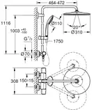 Grohe Euphoria System Душова система, хром (26075001)