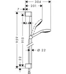 Hansgrohe Croma Select E Vario Душовий набір, хром (26592400)