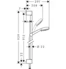 Душовий набір Hansgrohe Crometta 100 Multi зі штангою 90 см, хром (26656400)
