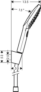 Душовий набір Hansgrohe Raindance Select E 120 3jet 160, хром / білий (26720400)