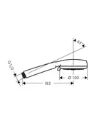 Ручний душ Hansgrohe Crometta 100 Vario, білий / хром (26824400)