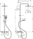 Hansgrohe Vernis Blend 240 Душ. система, Matt Black (26899670)