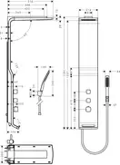Душова панель Hansgrohe Raindance Shower panel Lift 180 2jet, білий / хром (27008400)