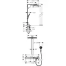 HANSGROHE Rainmaker Select 460 2jet Душевая система, хром/белый (27109400)