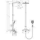Душова система Hansgrohe Raindance E 360 Showerpipe з термостатом для ванни, хром (27113000)