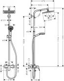 Hansgrohe Crometta E 240 Душова система, хром (27284000)