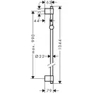 Душова штанга Hansgrohe Unica Varia 105 см, хром (27356000)