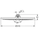 Верхній душ з одним режимом струменя Grohe Rainshower Cosmopolitan 310 (27478000)