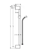 Hansgrohe Crometta Unica Штанга для душу, хром (27615000)