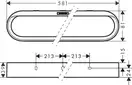 Тримач для рушників Hansgrohe WallStoris, Matt Black (27926670)