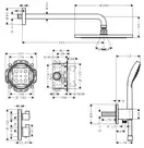Душова система Hansgrohe Croma E 280 1jet Ecostat S 7 в 1, хром (27954000)