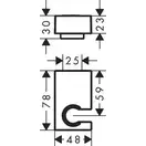 Тримач для душу Hansgrohe Porter E, поліроване золото (28387990)