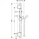 Hansgrohe Unica S Pura Душова штанга, чорний матовий (28631670)