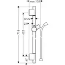 Hansgrohe Unica S Pura Душова штанга, білий матовий (28632700)