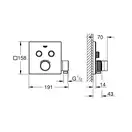 Grohe Grohtherm SmartControl, термостат на 2 виходи, хром (29125000)
