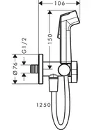Hansgrohe S EcoSmart+ Гігієнічний душ, Matt White (29230700)