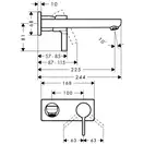 Hansgrohe Metris S Змішувач для умивальника, хром (31163000)