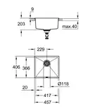Grohe K700U Композитная мойка для кухни (31653AP0)