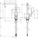 Змішувач для кухні Hansgrohe Focus 280, хром (31817000)
