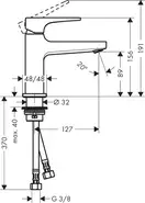 Hansgrohe Metropol 100 Змішувач для умивальника, чорний хром (32500340)