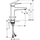 Hansgrohe Metropol 110 Змішувач для умивальника, хром (32507140)