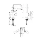 Змішувач для умивальника Hansgrohe Metropol 230 із зливним клапаном Push-Open, золото (32511990)