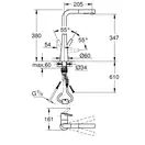 Змішувач для кухні з висувним виливом Grohe Zedra (32553002)