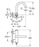 Grohe Atrio Змішувач для ванни, хром (32652003)