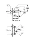 Grohe Euroeco New Змішувач для ванни, хром (32743000)