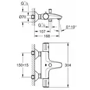 Grohe Grohtherm 800 Термостат для ванни, хром (34576000)